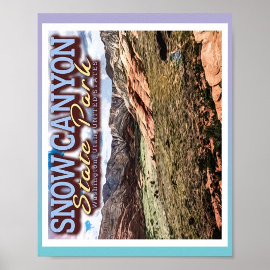 RED MOUNTAINS - SNOW CANYON STATE PARK - UTAH USA POSTER (Voorkant)