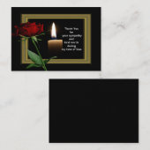 Red Mourning Flower Hartelijk dank Notitiekaartje (Voorkant / Achterkant)