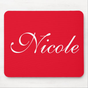 Red Mousepad, Gepersonaliseerd naam Muismat