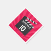 Red Movie Night Clapperboard Kids Verjaardagsfeest Servet (Hoek)