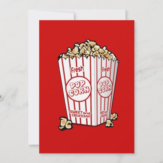 Red Movie Ticket Party-uitnodiging Kaart (Achterkant)