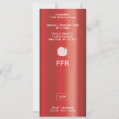 Red MP3 Music Player Birthday Kaart (Achterkant)