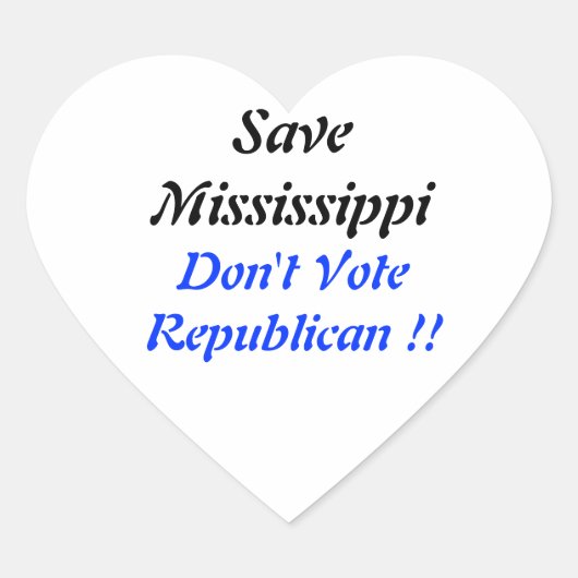 Red MS Heart Blue Hart Sticker (Voorkant)