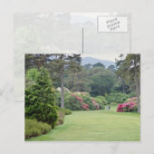 Red Muckross House Gardens, Ierse bloemen Briefkaart (Voorkant / Achterkant)