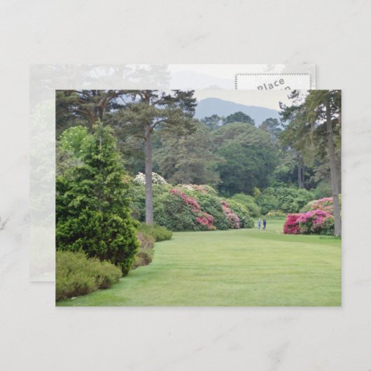 Red Muckross House Gardens, Ierse bloemen Briefkaart (Voorkant / Achterkant)