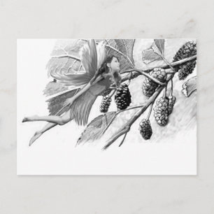 Red Mulberry Tree Fairy Briefkaart