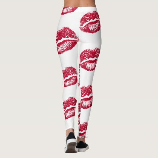 Red Multi Lips Leggings (Achterkant)