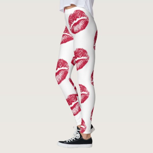 Red Multi Lips Leggings (Links)