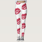 Red Multi Lips Leggings (Voorkant)