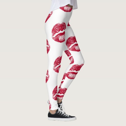 Red Multi Lips Leggings (Rechts)
