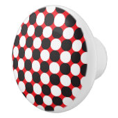 Red Multi-Stippen keramische kast Knop (Rechts)