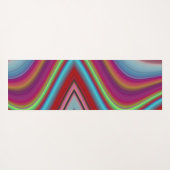 Red Multicolor Line Pattern Yoga Mat (Achterkant (horizontaal))