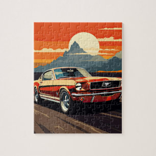 Red Muscle Cars Legpuzzel