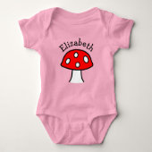 Red Mushroom Baby Bodysuit (Voorkant)