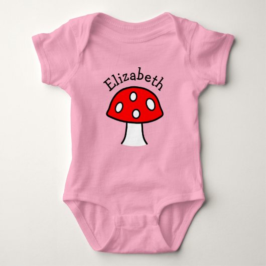 Red Mushroom Baby Bodysuit (Voorkant)