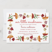 Red Mushroom Baby shower Geslacht onthullen Kaart (Voorkant)