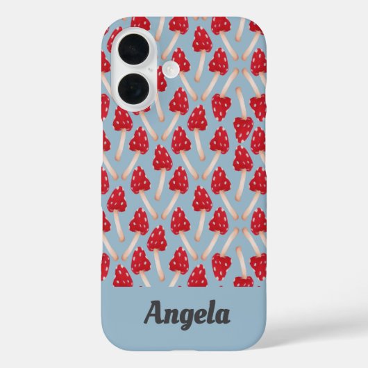Red Mushroom - Blue Case-Mate iPhone Case (Achterkant)