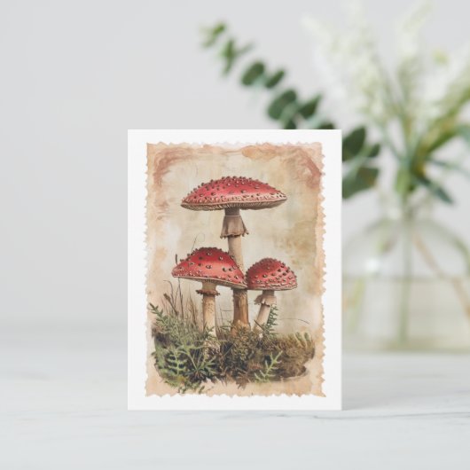  Red Mushroom Briefkaart (Staand voorkant)