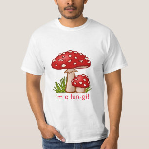 Red Mushroom Cartoon Bericht T-shirt