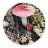 Red Mushroom Fairy Ceramic Knob Keramische Knop (Voorkant)