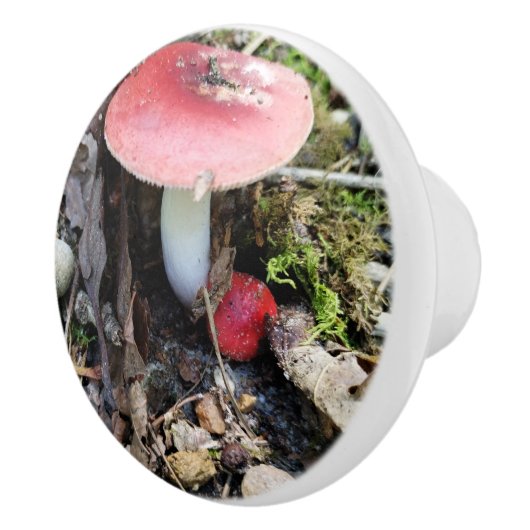 Red Mushroom Fairy Ceramic Knob Keramische Knop (Rechts)