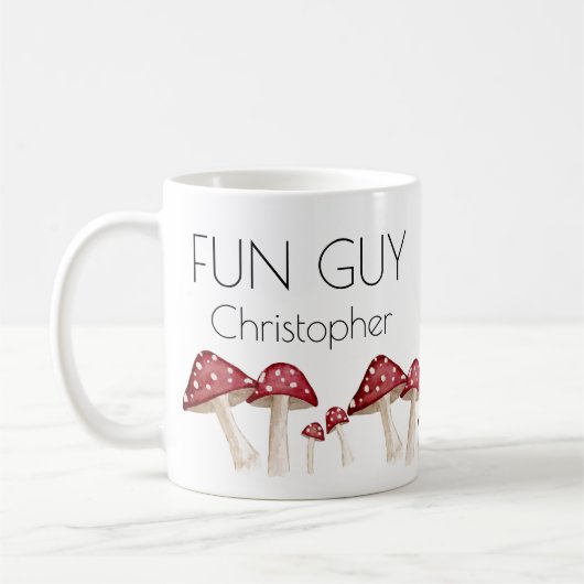Red Mushroom Fun Guy Grappig Koffiemok (Links)