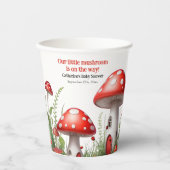 Red Mushroom Fungi Woodland Baby shower Papieren Bekers (Voorkant)