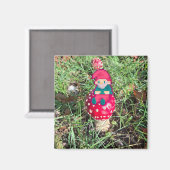 Red mushroom, gnoom pixelart, Pixel Art  Magneet (Voorkant / Achterkant)