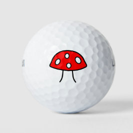 Red Mushroom Golf Balls Golfballen
