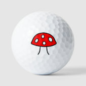 Red Mushroom Golf Balls Golfballen (Voorkant)