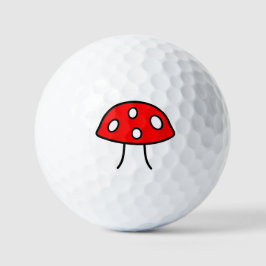 Red Mushroom Golf Balls Golfballen