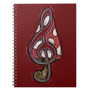 Red Mushroom Piano Forest Notitieboek