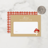 Red Mushroom Picknick Baby shower Ouderschap Advie Notitiekaartje (Voorkant / Achterkant in situ)