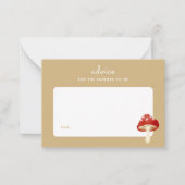 Red Mushroom Picknick Baby shower Ouderschap Advie Notitiekaartje (Voorkant)