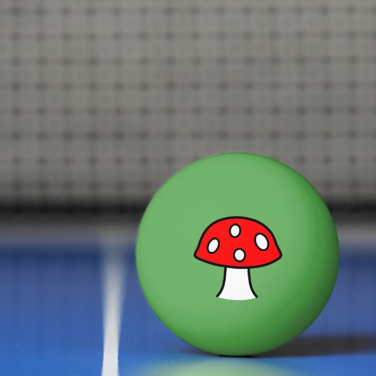 Red Mushroom Ping Pong Ball (Net)