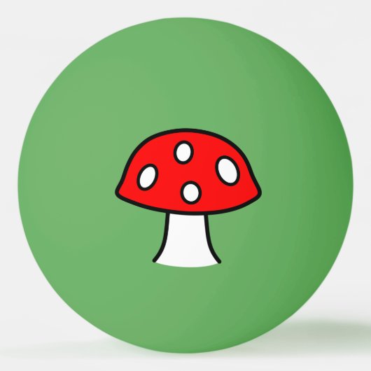 Red Mushroom Ping Pong Ball (Voorkant)