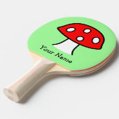 Red Mushroom Ping Pong Paddle Tafeltennisbatje (Voorkant Gekanteld)