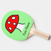Red Mushroom Ping Pong Paddle Tafeltennisbatje (Zijkant)