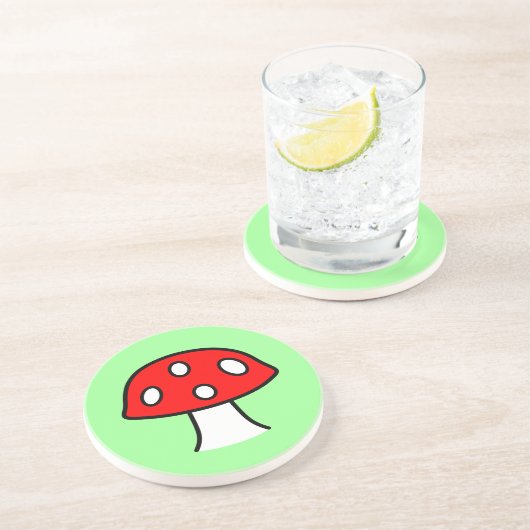 Red Mushroom Sandstone Onderzetter (Zijkant)