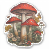 Red Mushroom Sticker (Voorkant)