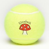 Red Mushroom Tennis Balls Tennisballen (Achterkant)