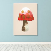 Red Mushroom Toadstool magie Canvas Afdruk (Insitu (Houten vloer))