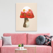 Red Mushroom Toadstool magie Canvas Afdruk (Insitu (Woonkamer))