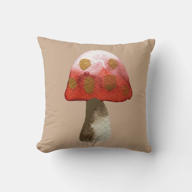 Red Mushroom Toadstool magie Kussen (Voorkant)