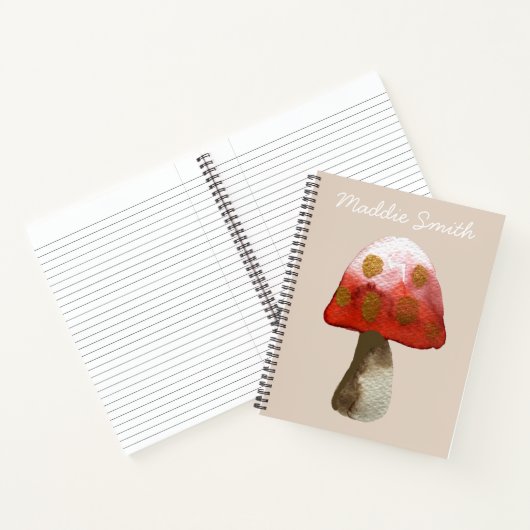 Red Mushroom Toadstool magie Notitieboek (Binnen)