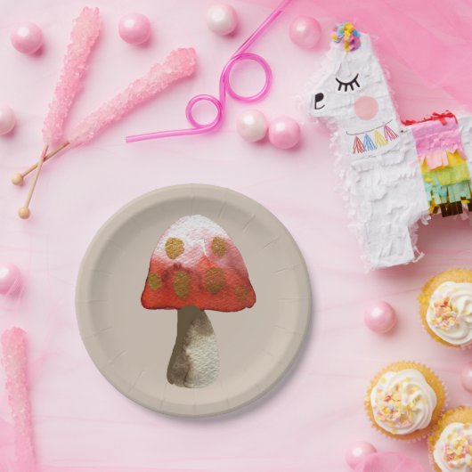 Red Mushroom Toadstool magie Papieren Bordje (Feest)