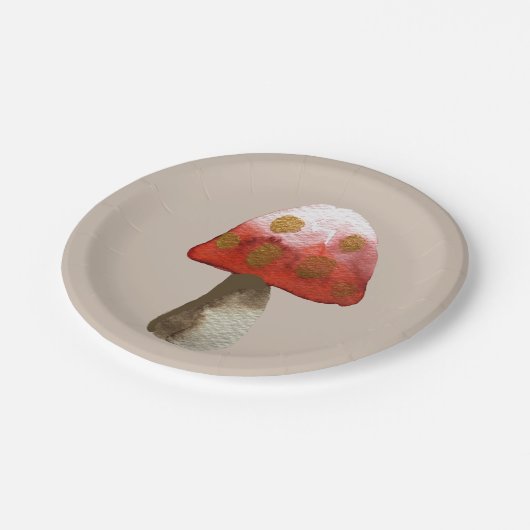 Red Mushroom Toadstool magie Papieren Bordje (Gekanteld)