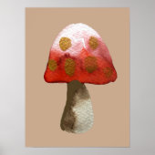 Red Mushroom Toadstool magie Poster (Voorkant)