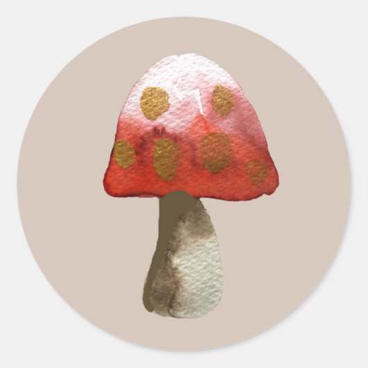 Red Mushroom Toadstool magie Ronde Sticker (Voorkant)