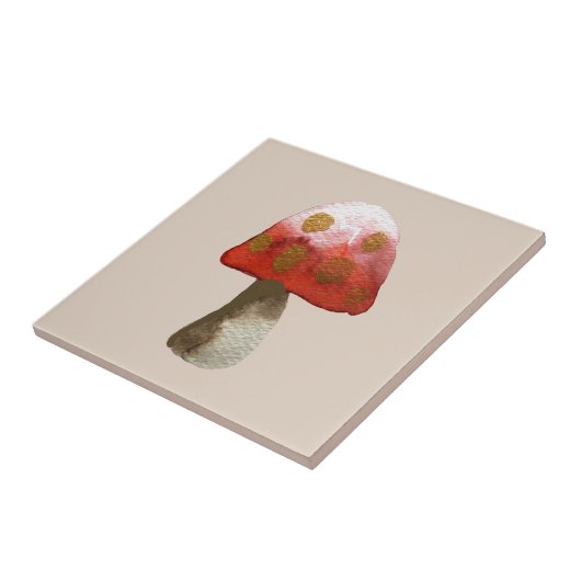 Red Mushroom Toadstool magie Tegeltje (Zijkant)